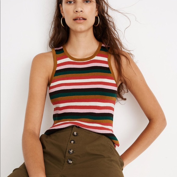 Madewell Tops - Madewell stripe bayford sweater tank
